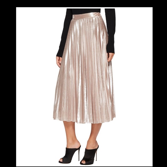 COPY - 1. State metallic pleated skirt flash silver. - Picture 3 of 11